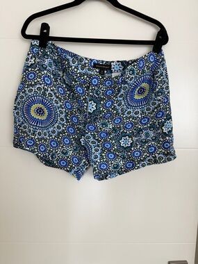 Banana Republic Blue and Green Mosaic Shorts